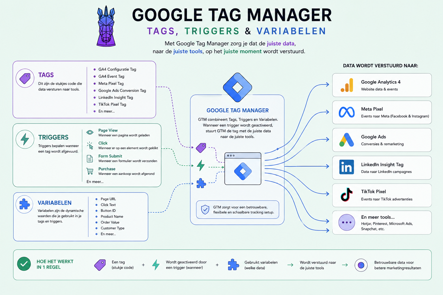 Infographic Google Tag Manager Tag Triggers Variabelen